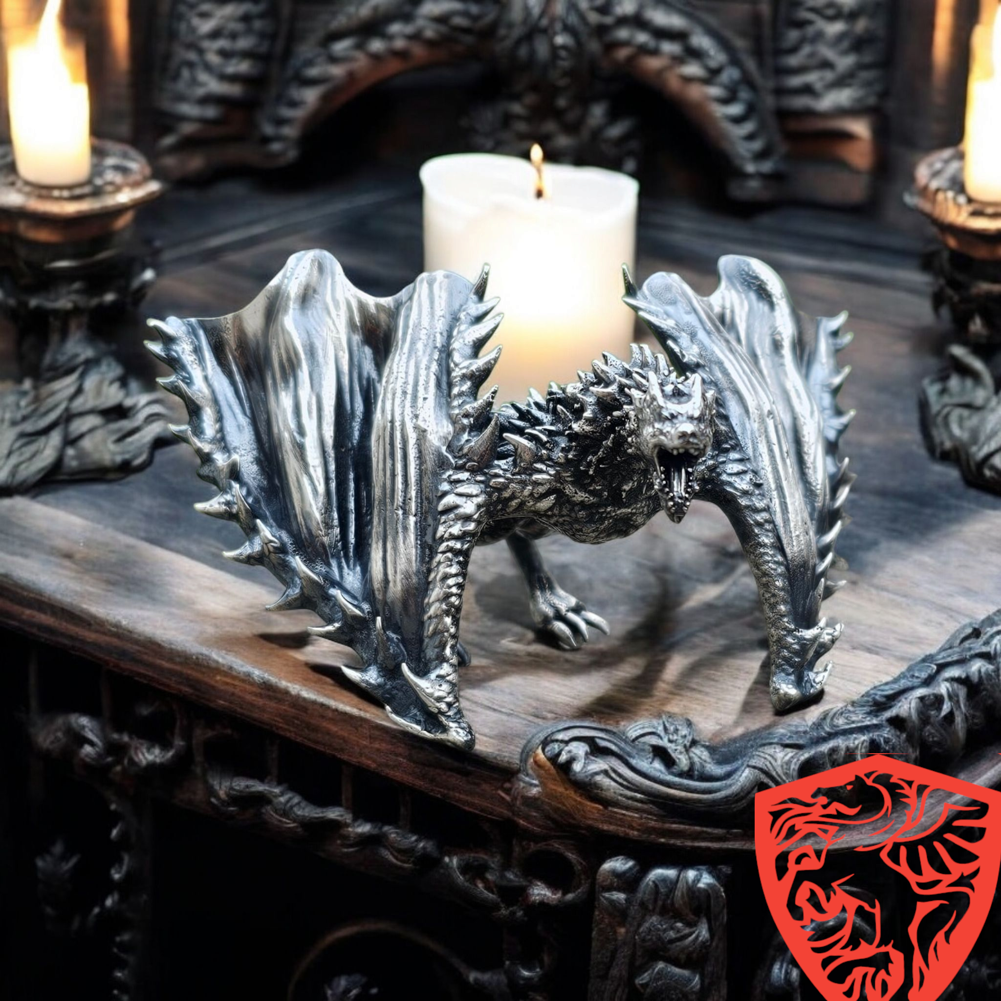 Ormr Viking Dragon 999 fine silver