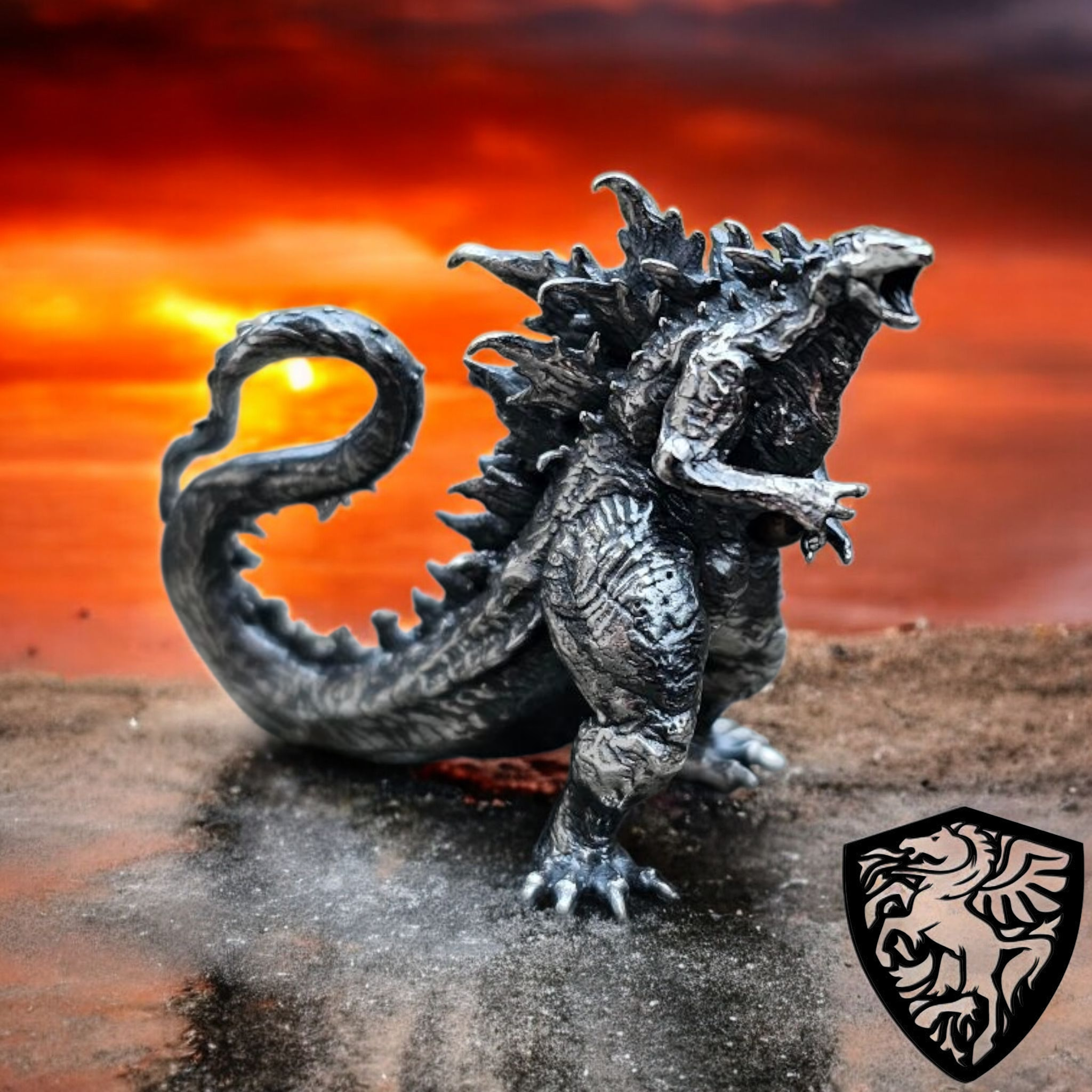 Godzilla 999 fine silver