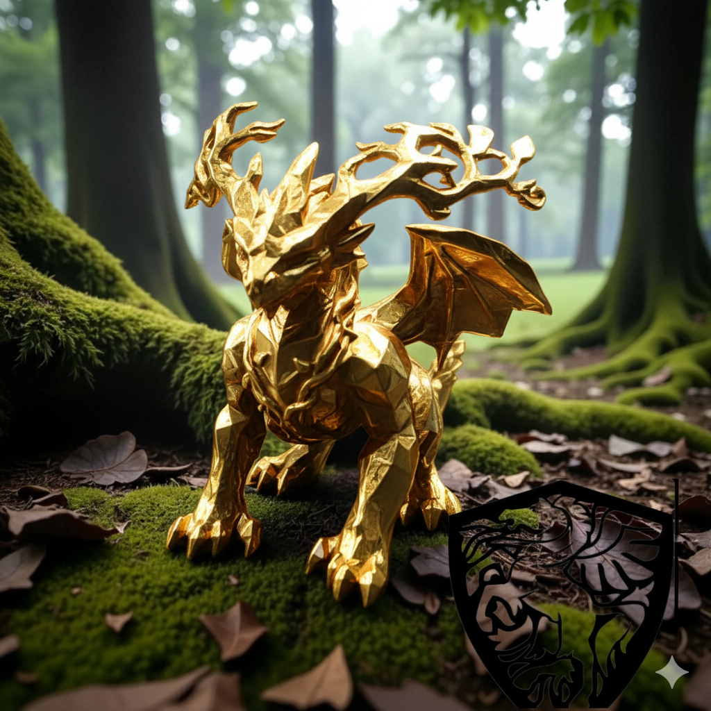 Low Polly Forest Dragon