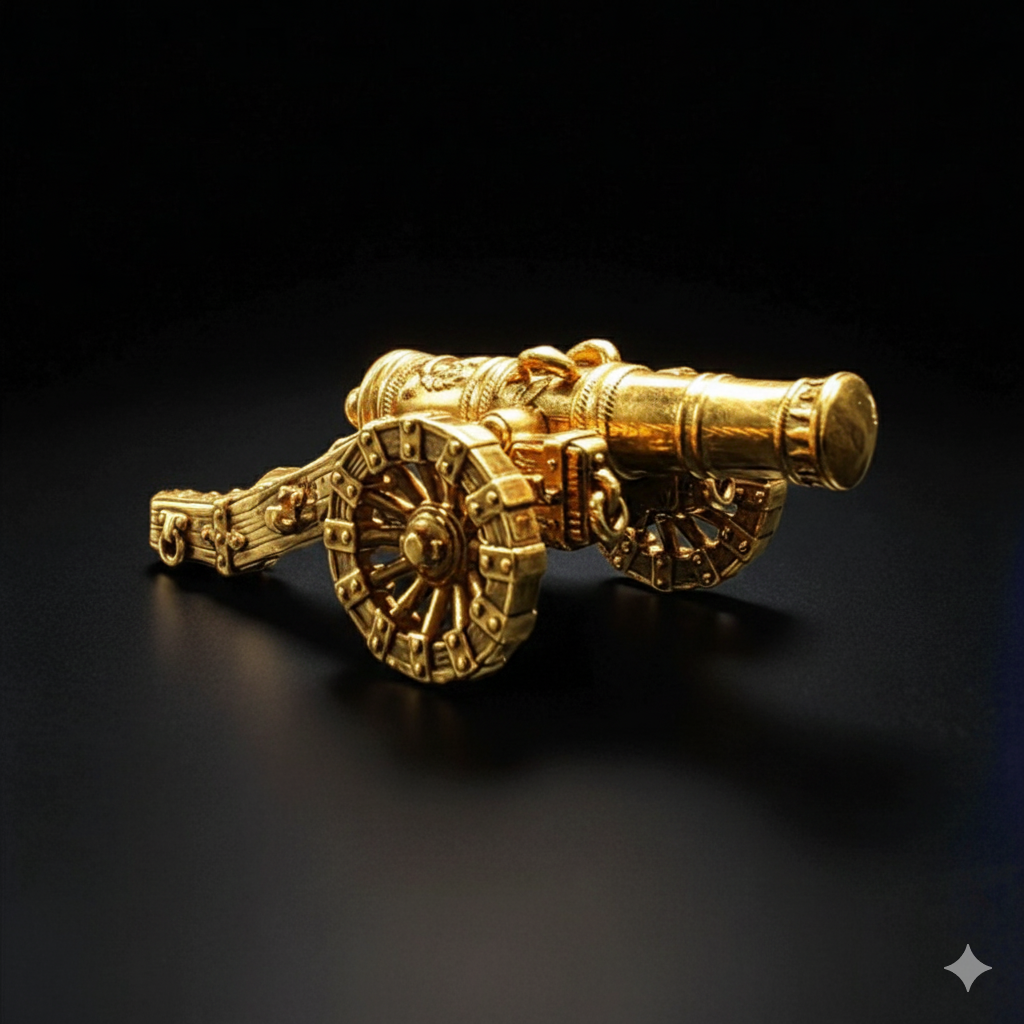 Pirate Cannon 999 fine silver